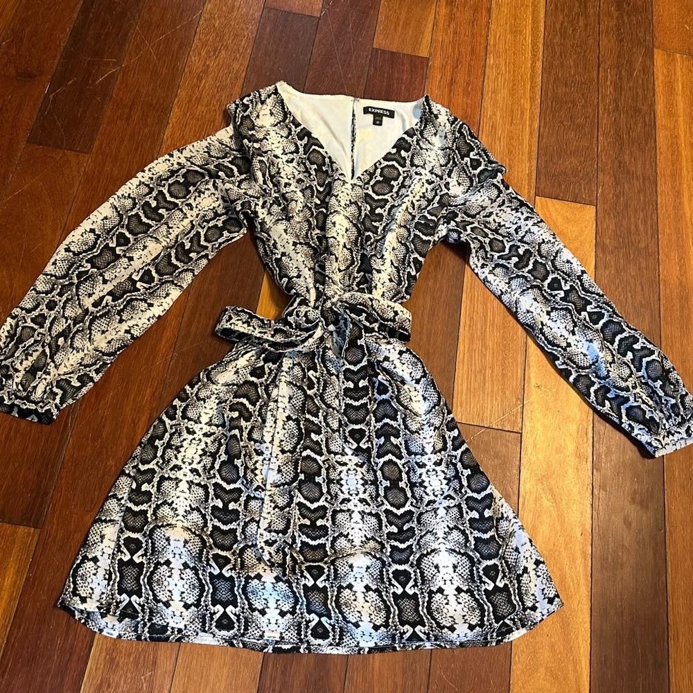 Express Monochrome Patterned Dress